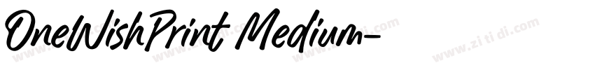 OneWishPrint Medium字体转换